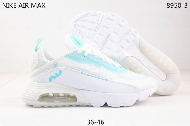 Nike Air Max 2090 Men's Shoes White Blue-06 - Click Image to Close